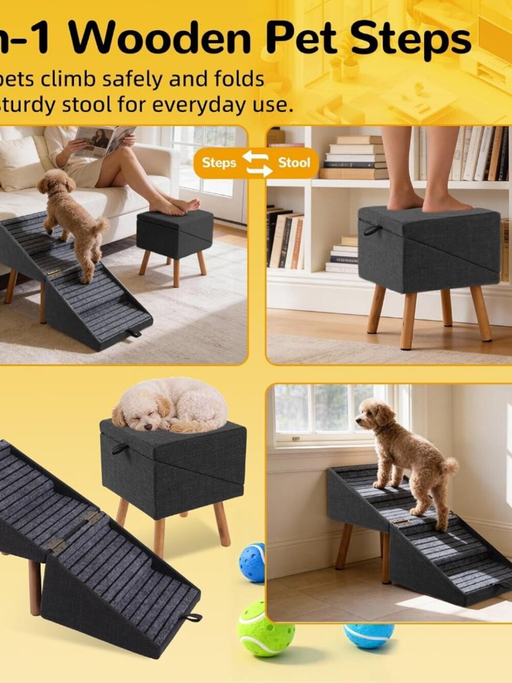 Dogs 2-in-1 Pet Steps & Ottoman